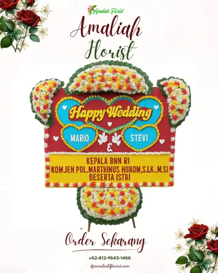 Papan Bunga Pernikahan Cangkoak